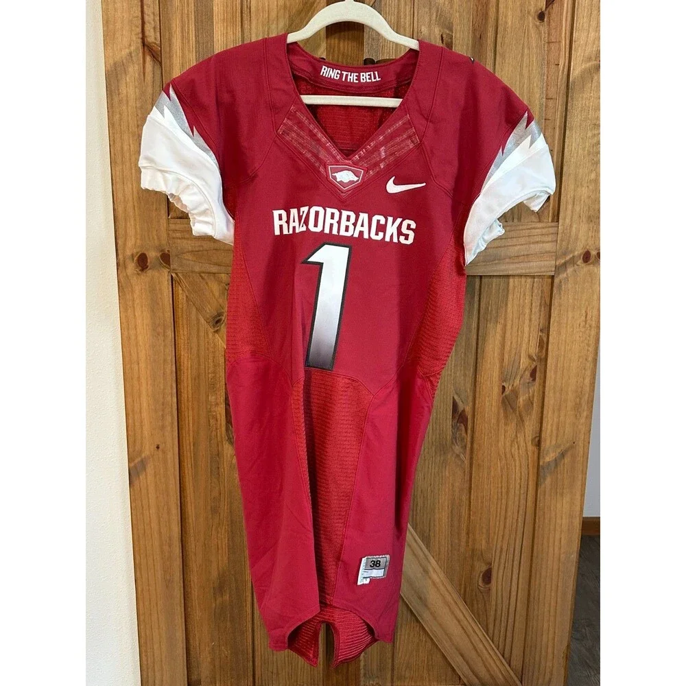 Arkansas Razorbacks Nike Vapor Elite Team Issued Jersey #1 Sz  S 38 Bielema Era